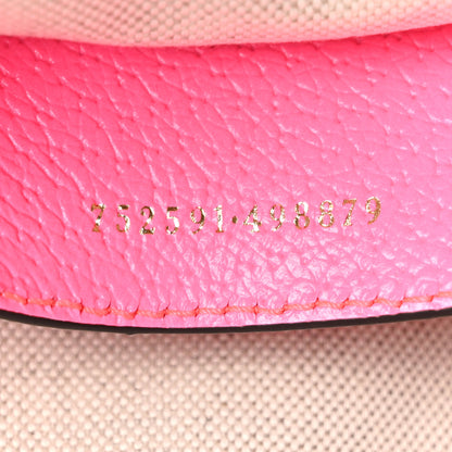 Gucci GG Supreme Monogram Textured Dollar Calfskin Web Ophidia Small Crossbody Bag Beige Ebony Fuchsia 7 of 10