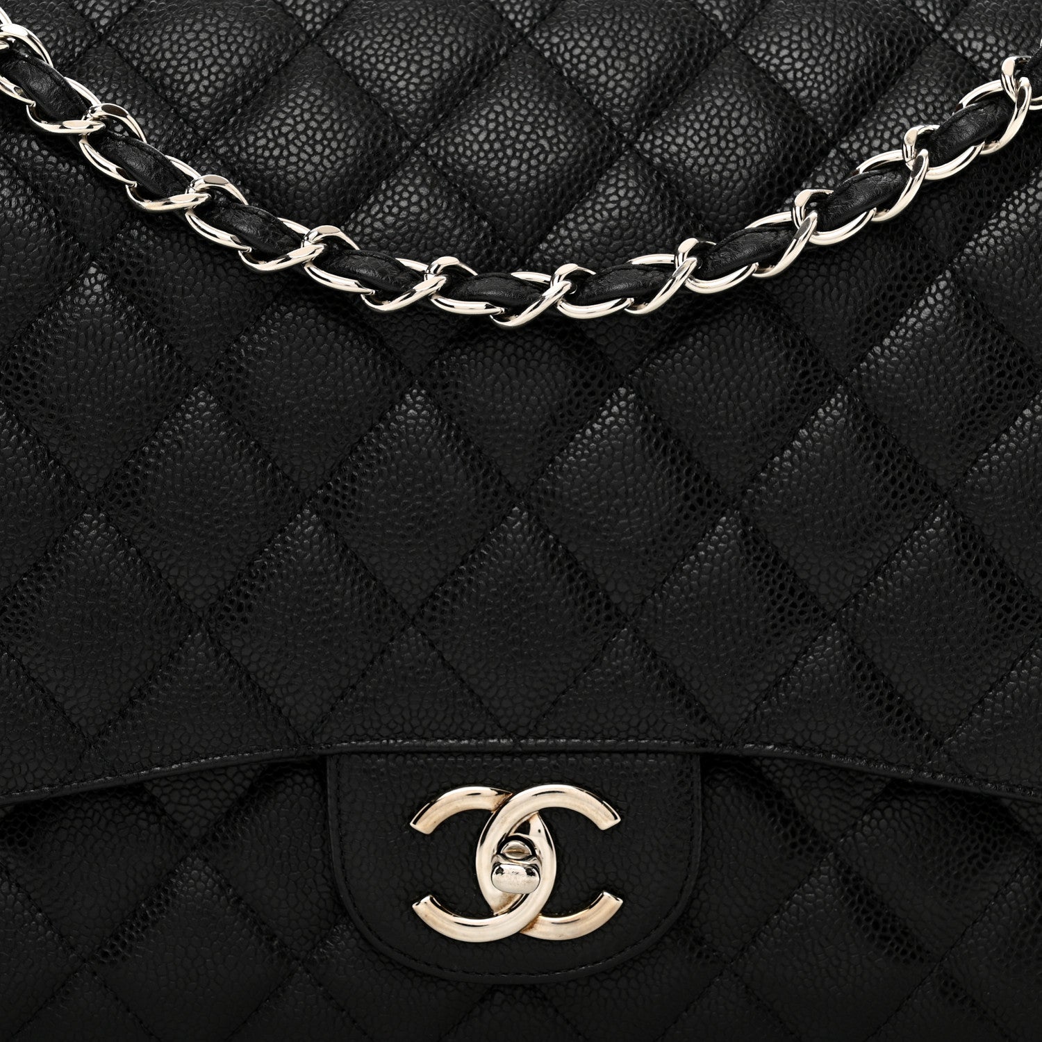 Chanel Caviar Quilted Maxi Double Flap Black 5 of 9