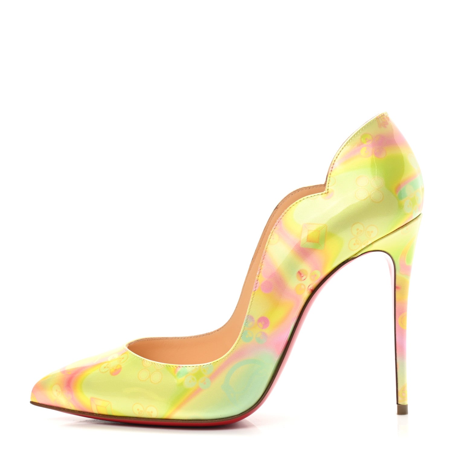 Christian Louboutin Patent Discolaser Hot Chick 100 Pumps 37 California 1 of 9