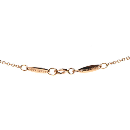 Tiffany 18K Rose Gold Diamond .17ct Elsa Peretti Diamonds by the Yard Pendant Necklace 4 of 5