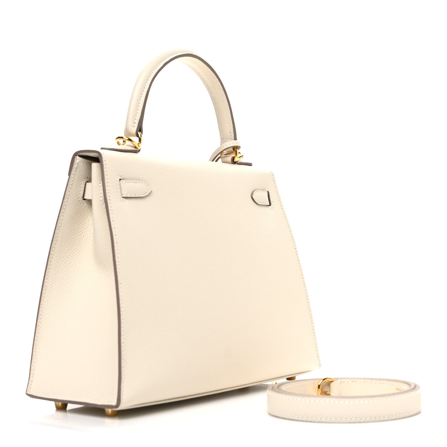 Hermes Epsom Kelly Sellier 25 Craie 3 of 10
