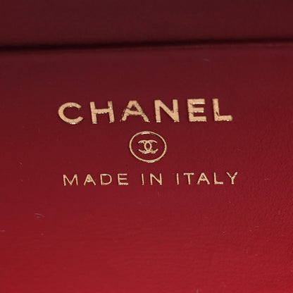 Chanel Caviar Quilted Filigree Vanity Clutch With Chain Red 6 of 11