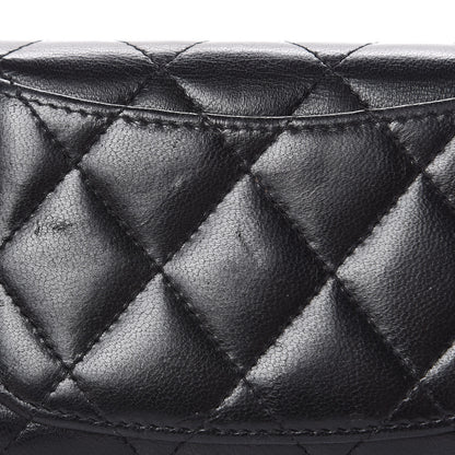 Chanel Lambskin Quilted Flap Card Holder Wallet Black 10 of 10