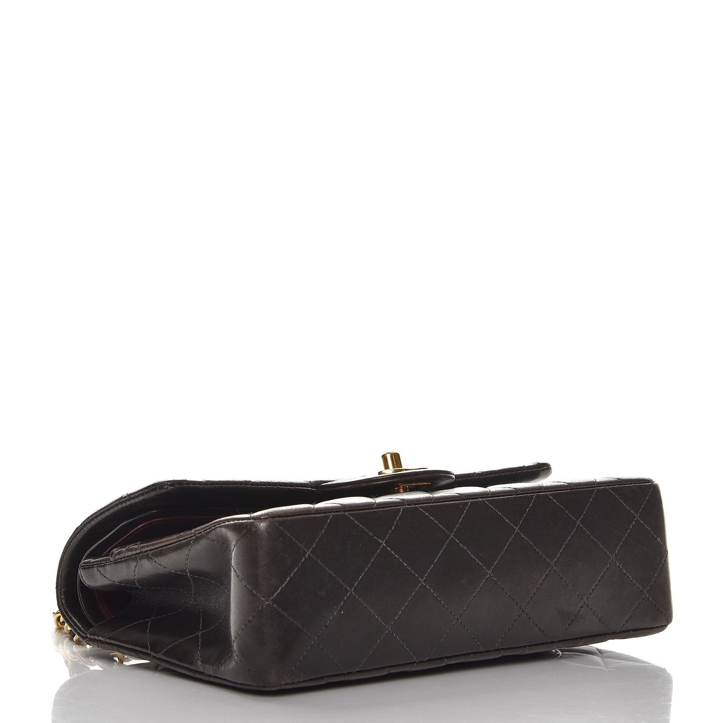 Lambskin Quilted Small Double Flap Black