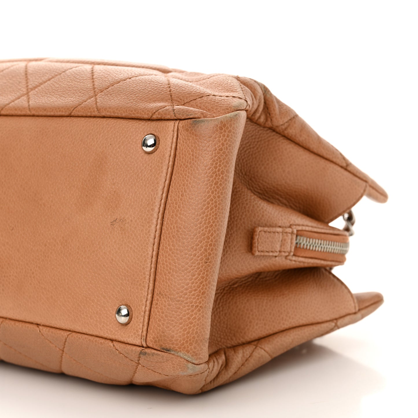 Caviar Quilted Timeless CC Shopping Tote Brown