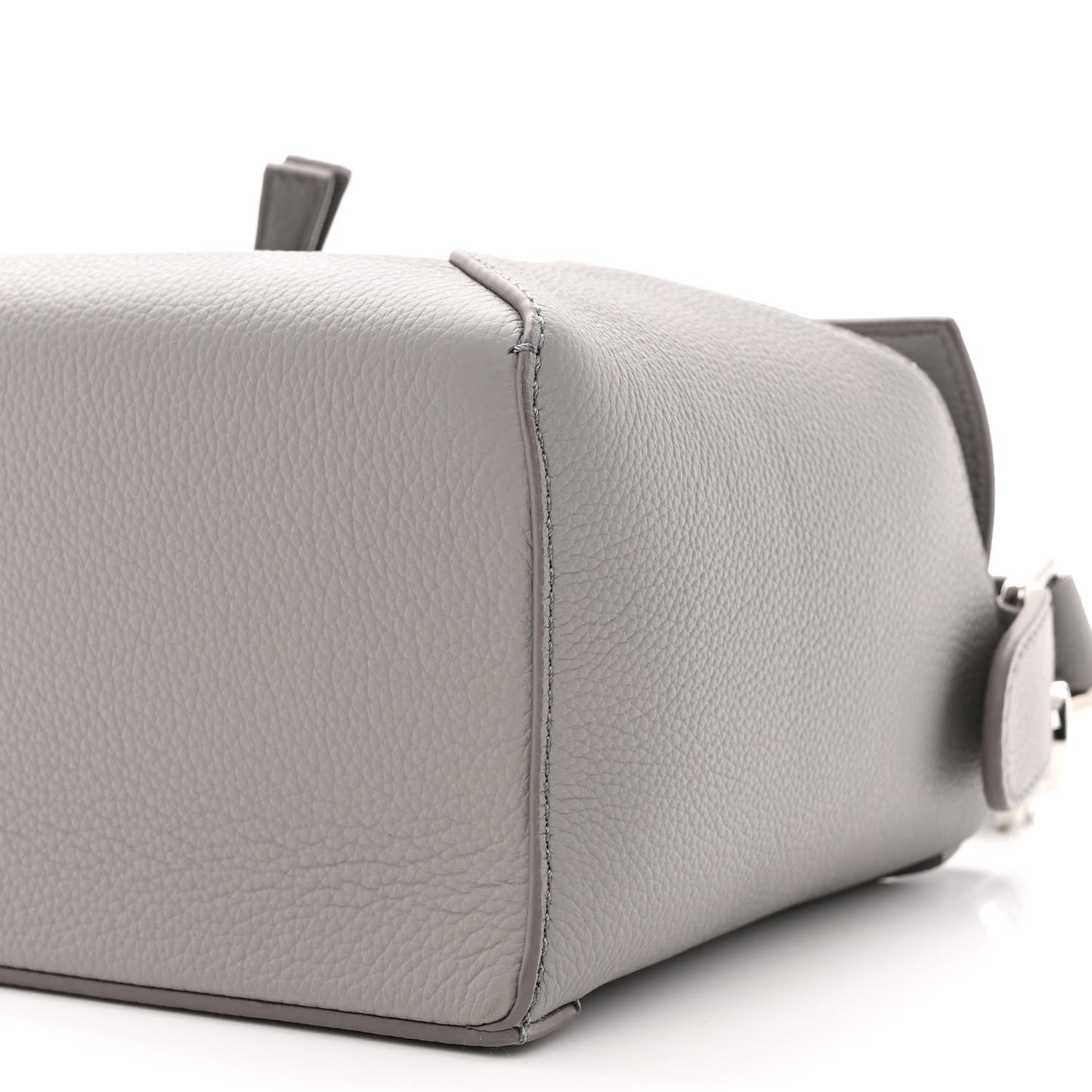 Calfskin Small Puzzle Edge Bag Pearl Grey