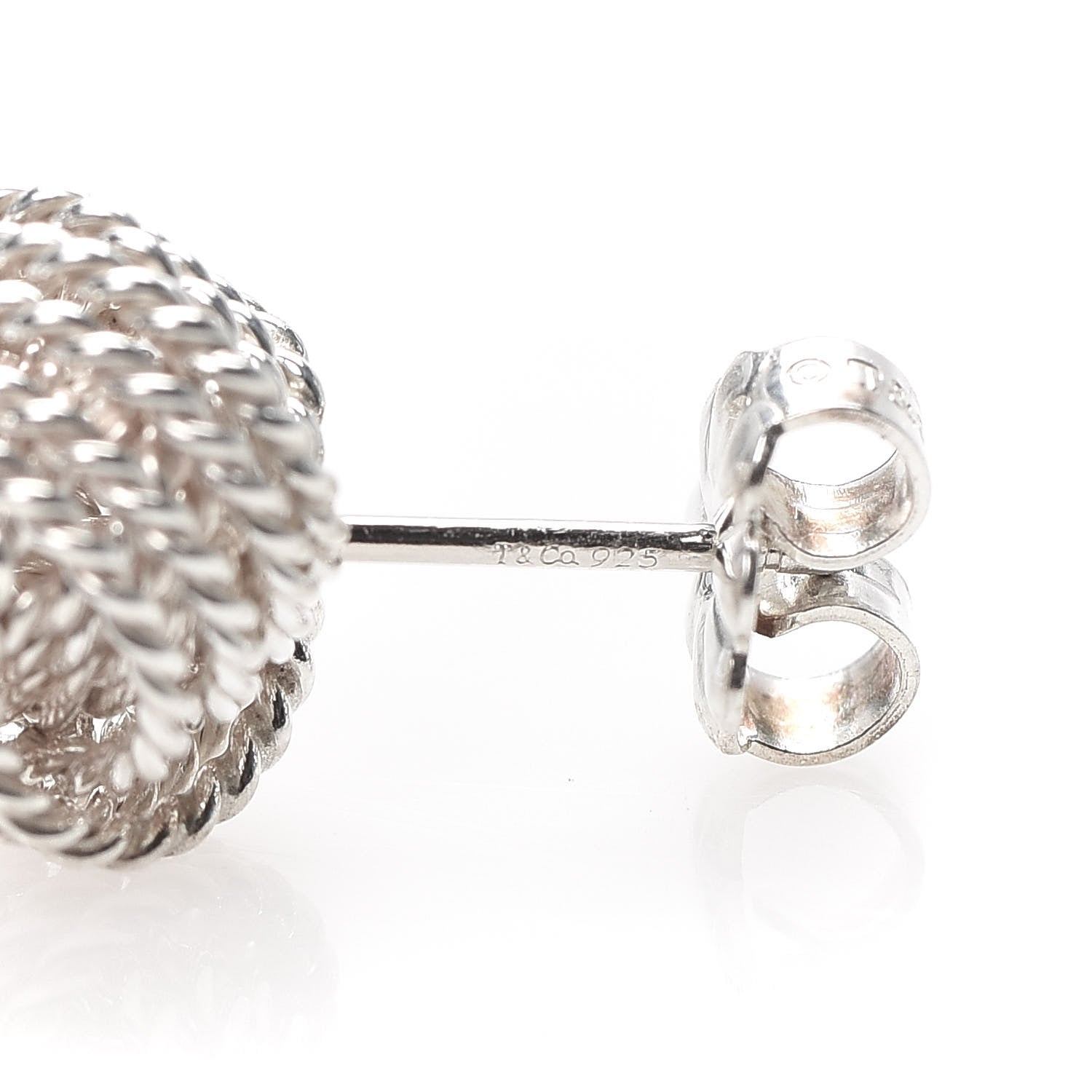 Tiffany Sterling Silver Twist Knot Earrings 4 of 5