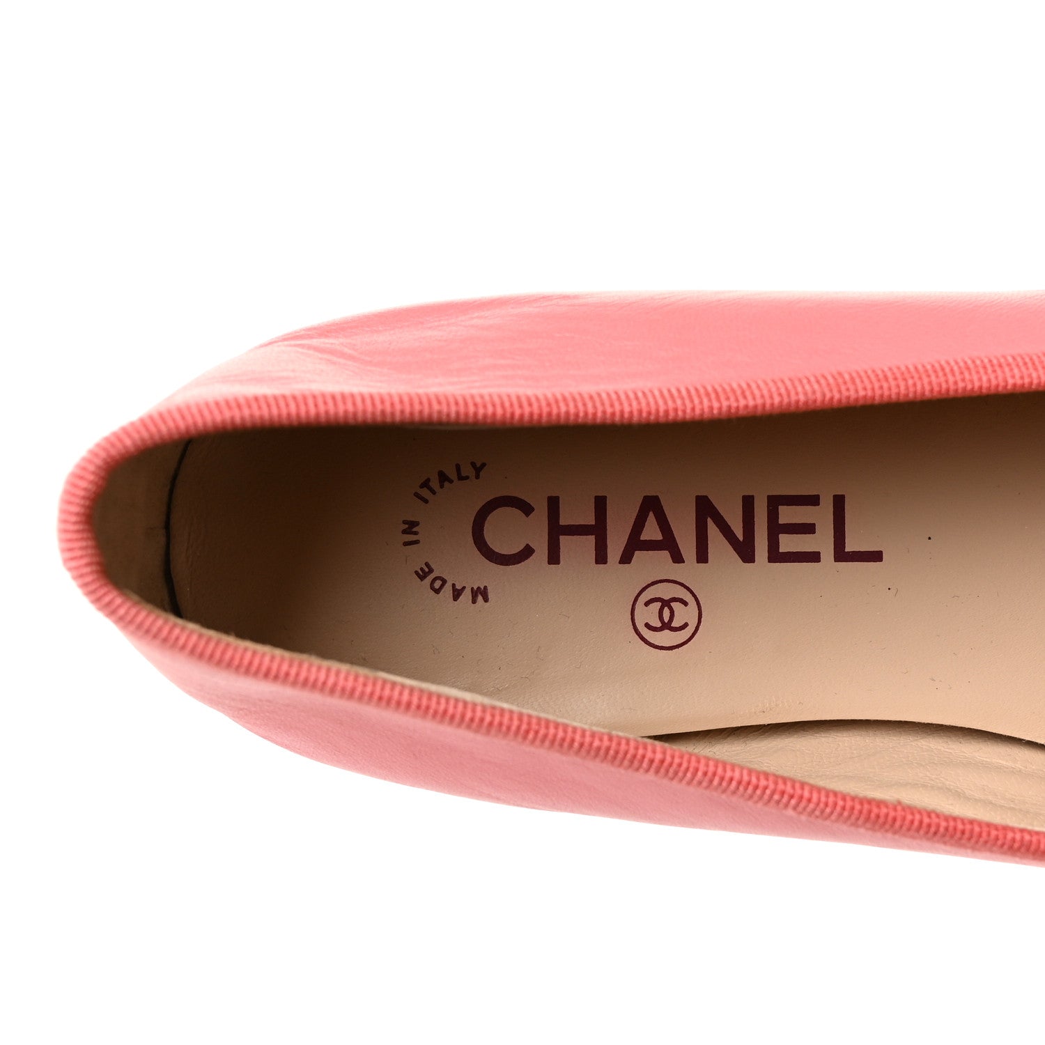 Chanel Calfskin Cap Toe Ballerina Flats 40 Pink Gold 7 of 10