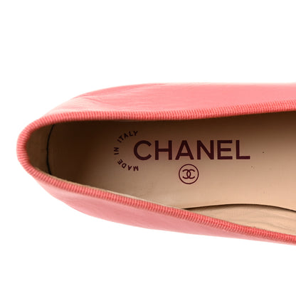 Chanel Calfskin Cap Toe Ballerina Flats 40 Pink Gold 7 of 10