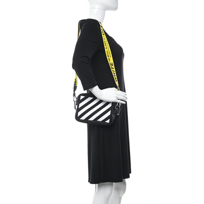 Off-White Nylon Diag Striped Crossbody Bag Black White 2 of 10