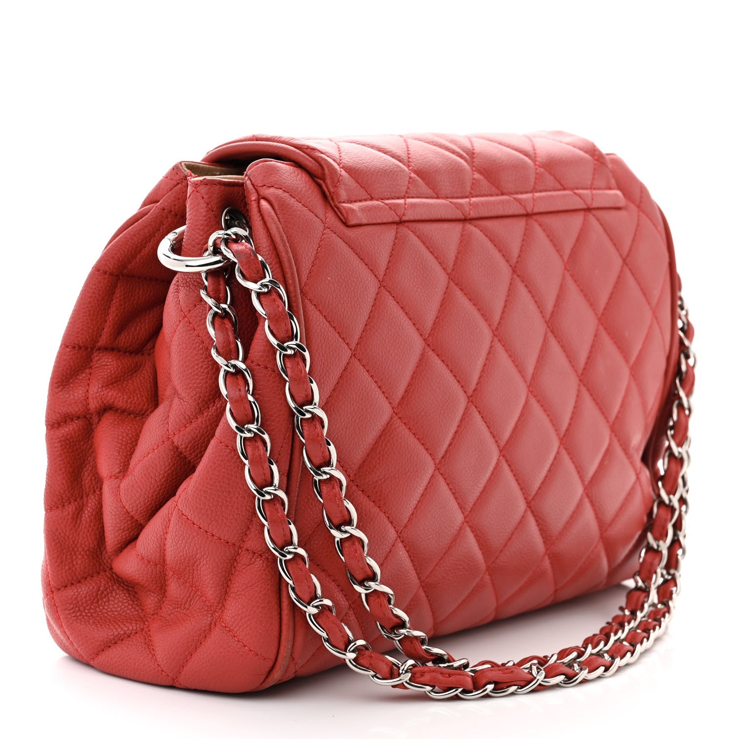 Chanel Caviar Quilted Timeless Accordion Flap Red 3 of 15