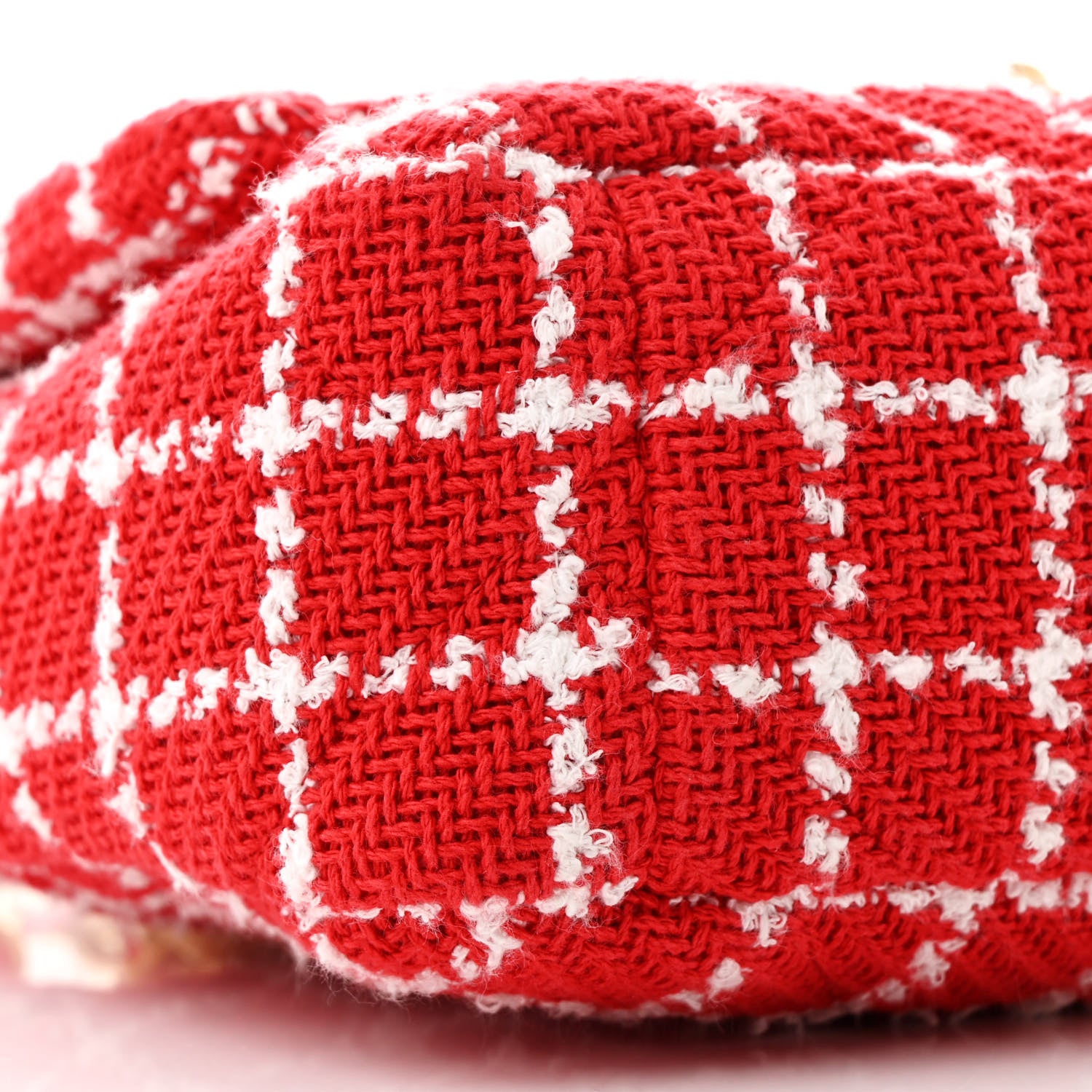 Chanel Tweed Quilted Medium Chanel 19 Flap Red White 9 of 10