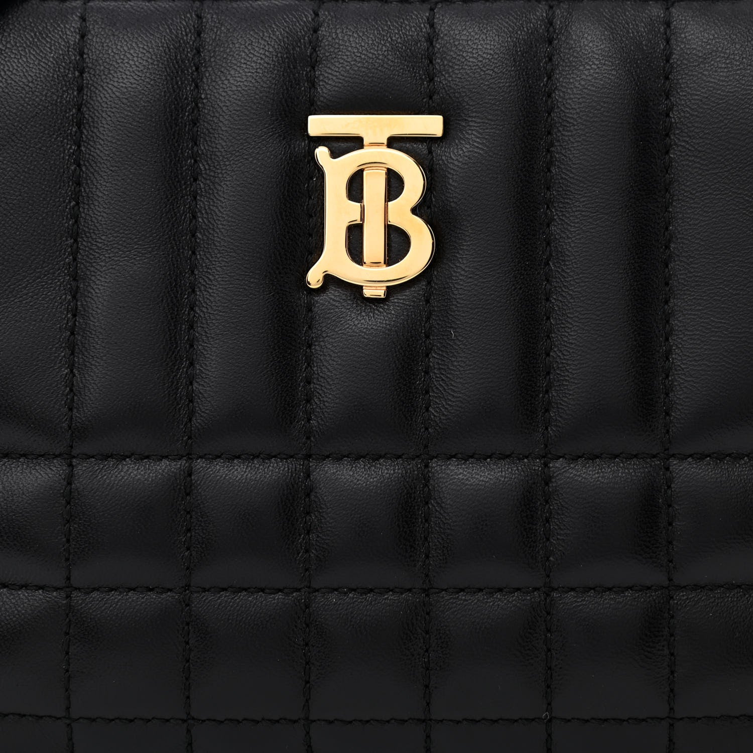 Burberry Lambskin Quilted Lola Double Pouch Crossbody Black 9 of 11