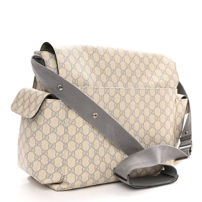 Gucci GG Plus Monogram Messenger Diaper Bag Ecru Grigio 4 of 13