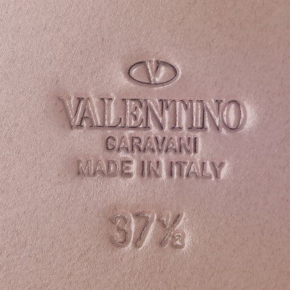 Valentino Garavani Grainy Cowhide Vlogo Slingback Flat Thong Sandals 37.5 Rose Cannelle 8 of 8
