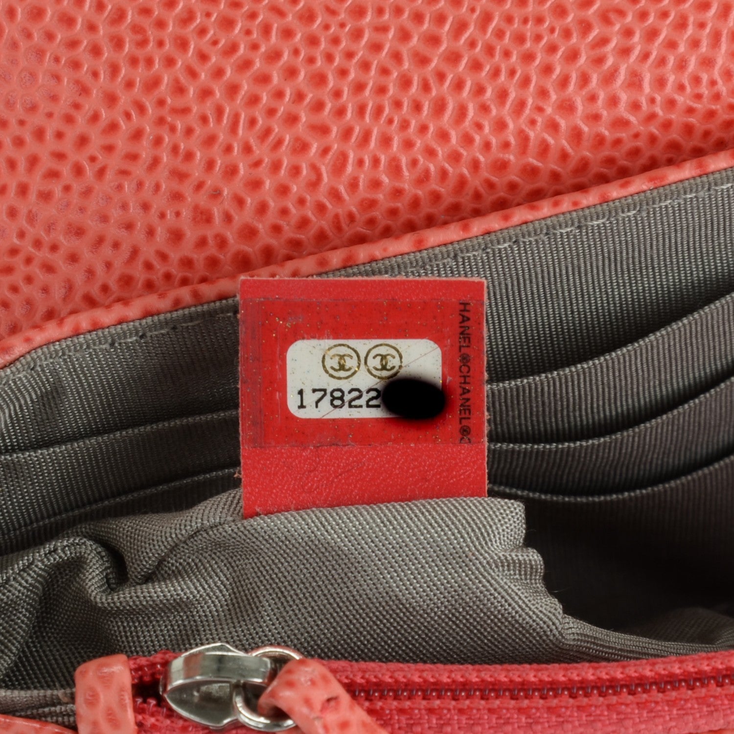 Chanel Caviar Half Moon Wallet On Chain WOC Coral 8 of 8