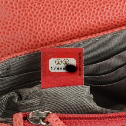 Chanel Caviar Half Moon Wallet On Chain WOC Coral 8 of 8