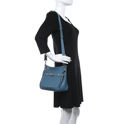 Hermes Taurillon Clemence Jypsiere 28 Blue Jean 2 of 14