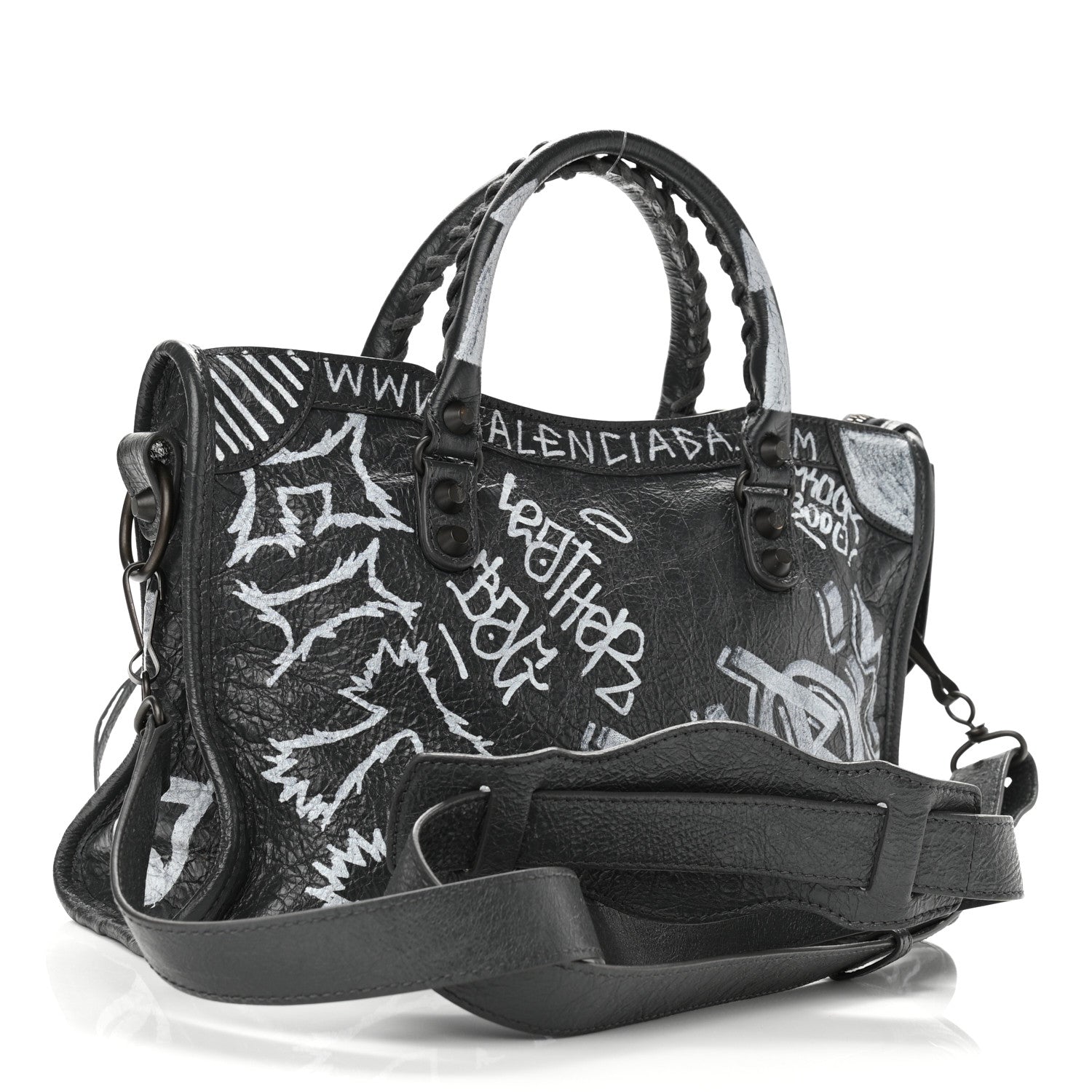Balenciaga Agneau Arena Graffiti All Over Classic Hardware S