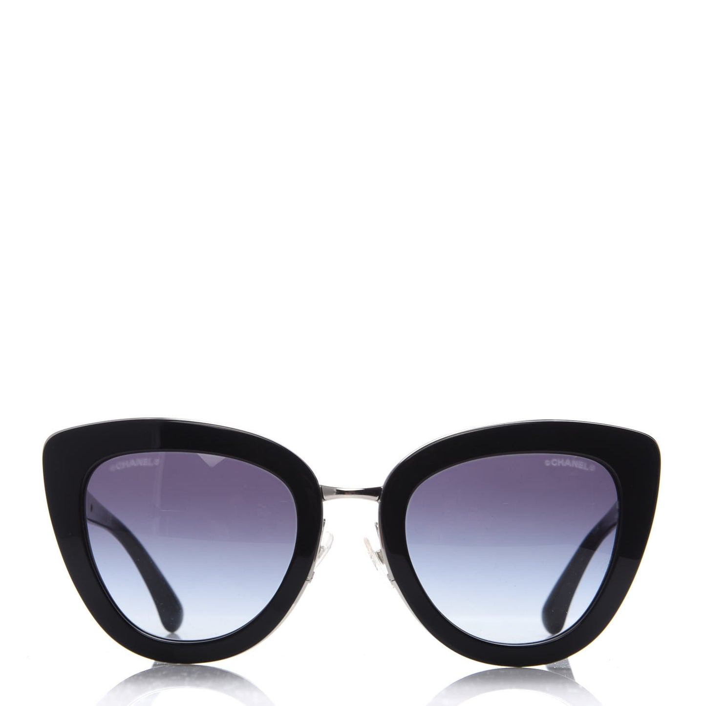 Cat Eye Quilted Sunglasses 5388 Black