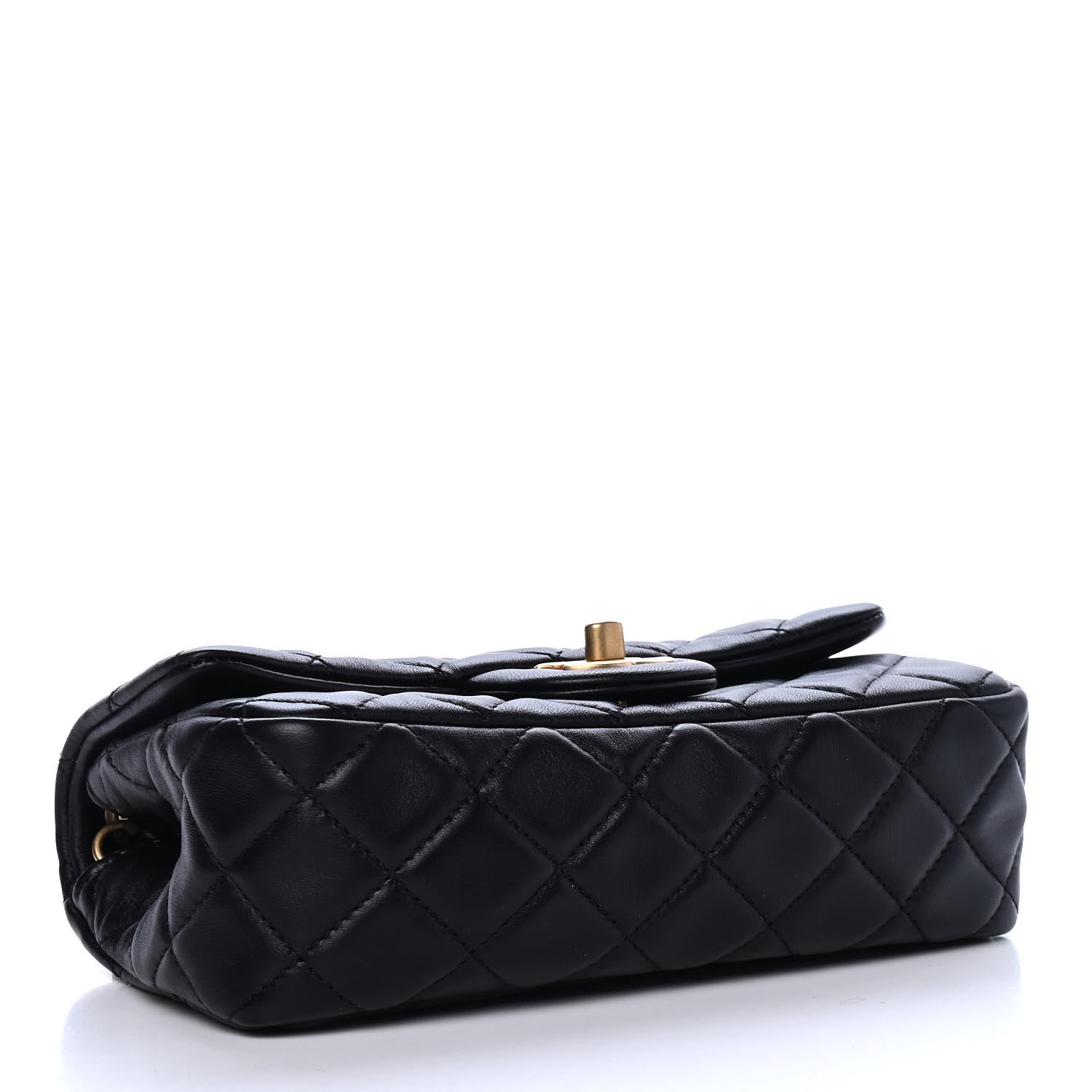 Chanel Lambskin Quilted Mini Rectangular Pearl Crush Flap Black 3 of 4