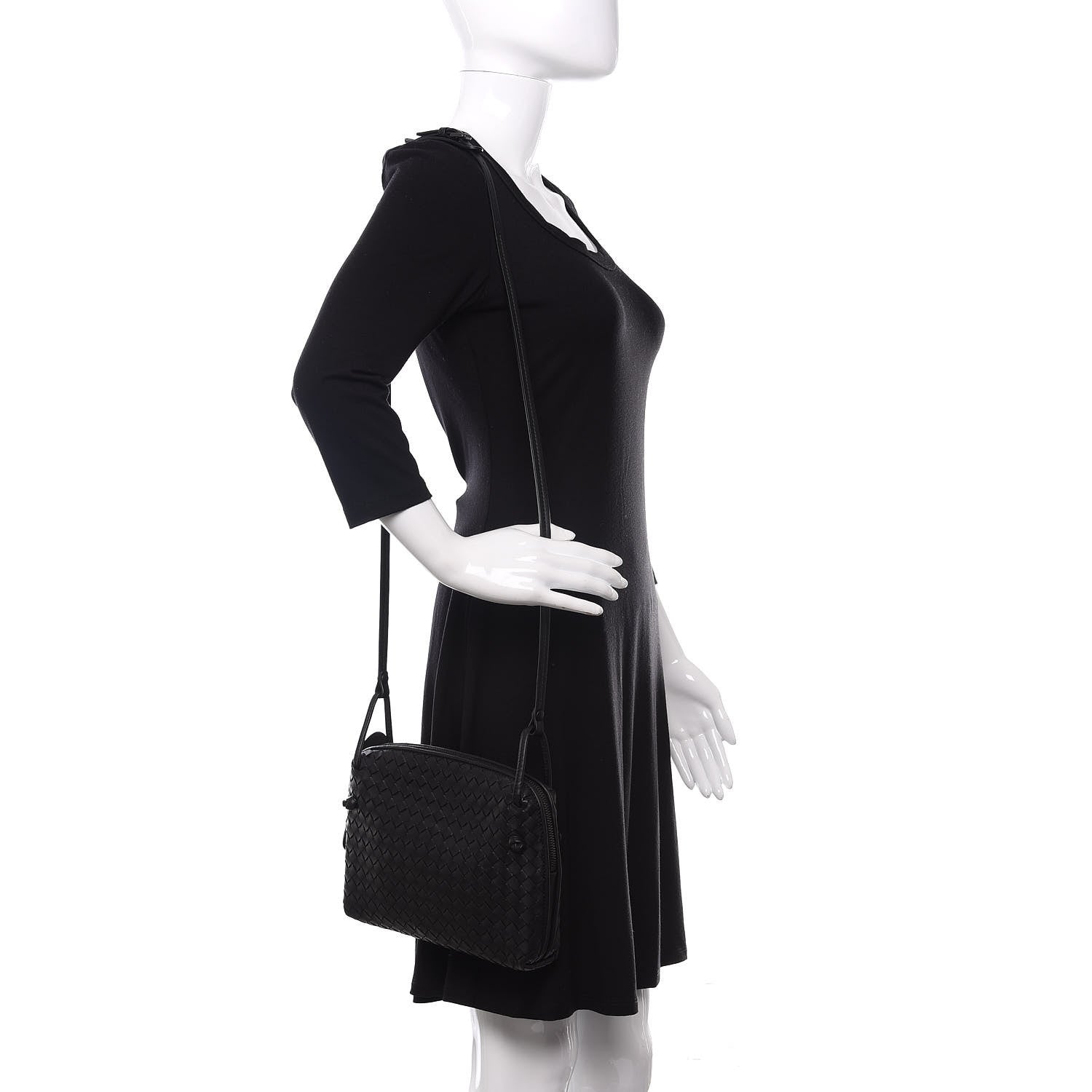 Bottega Veneta Nappa Intrecciato Nodini Bag Black 2 of 9
