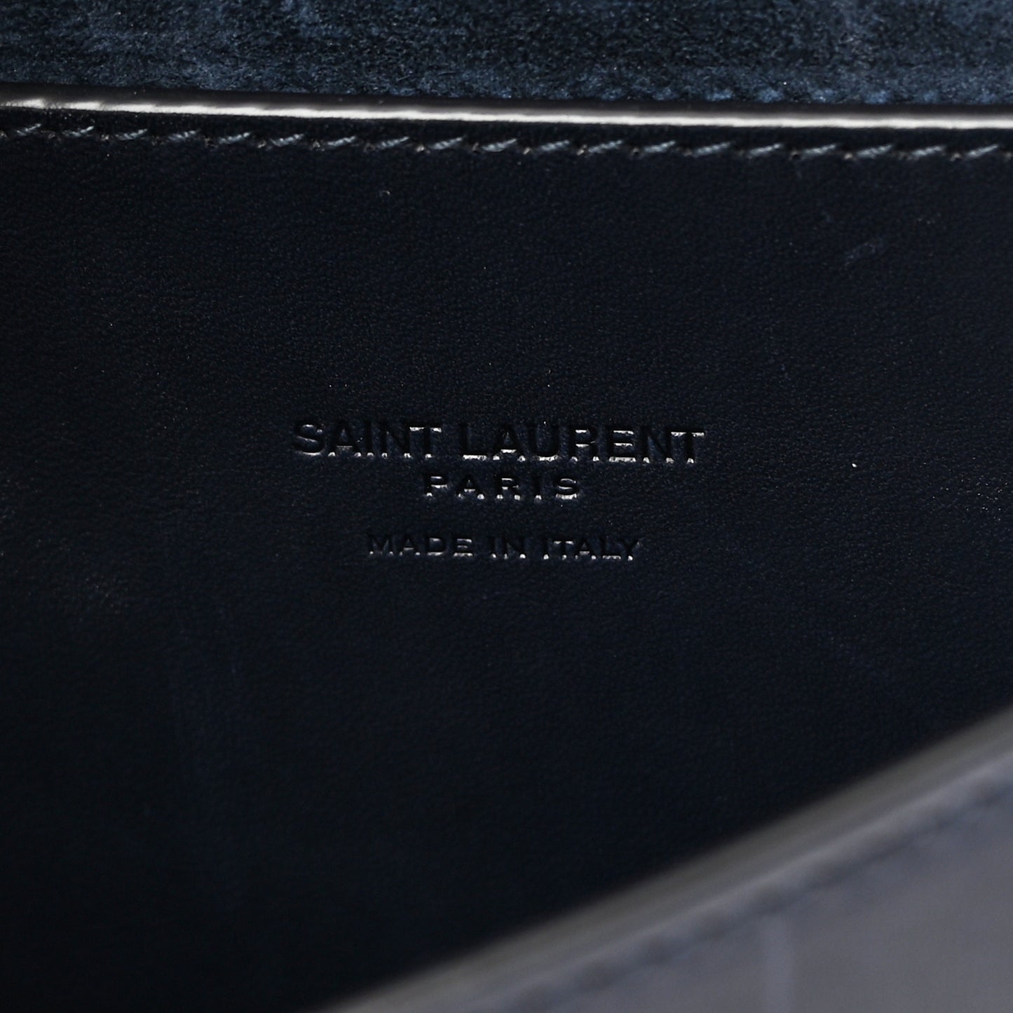 Smooth Calfskin Monogram Medium Kaia Satchel Deep Marine