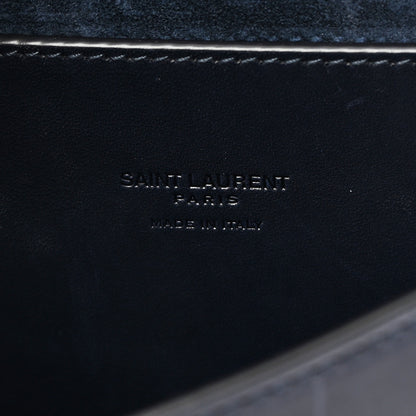 Saint Laurent Smooth Calfskin Monogram Medium Kaia Satchel Deep Marine 7 of 17