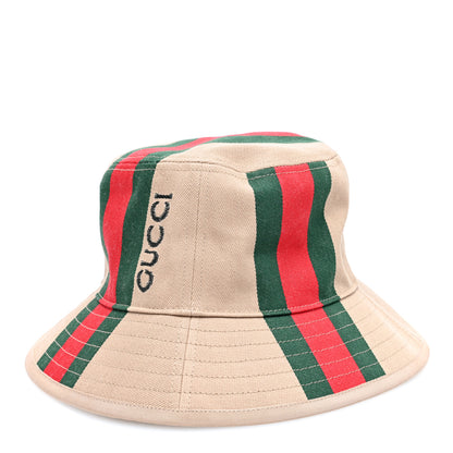 Gucci Monogram Canvas Web Bucket Hat L Beige 1 of 8