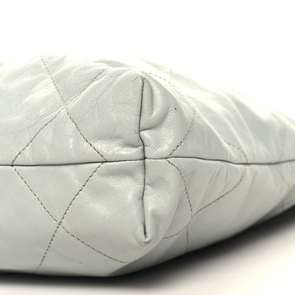 Chanel Shiny Calfskin Quilted Small Chanel 22 Grey 12 of 14