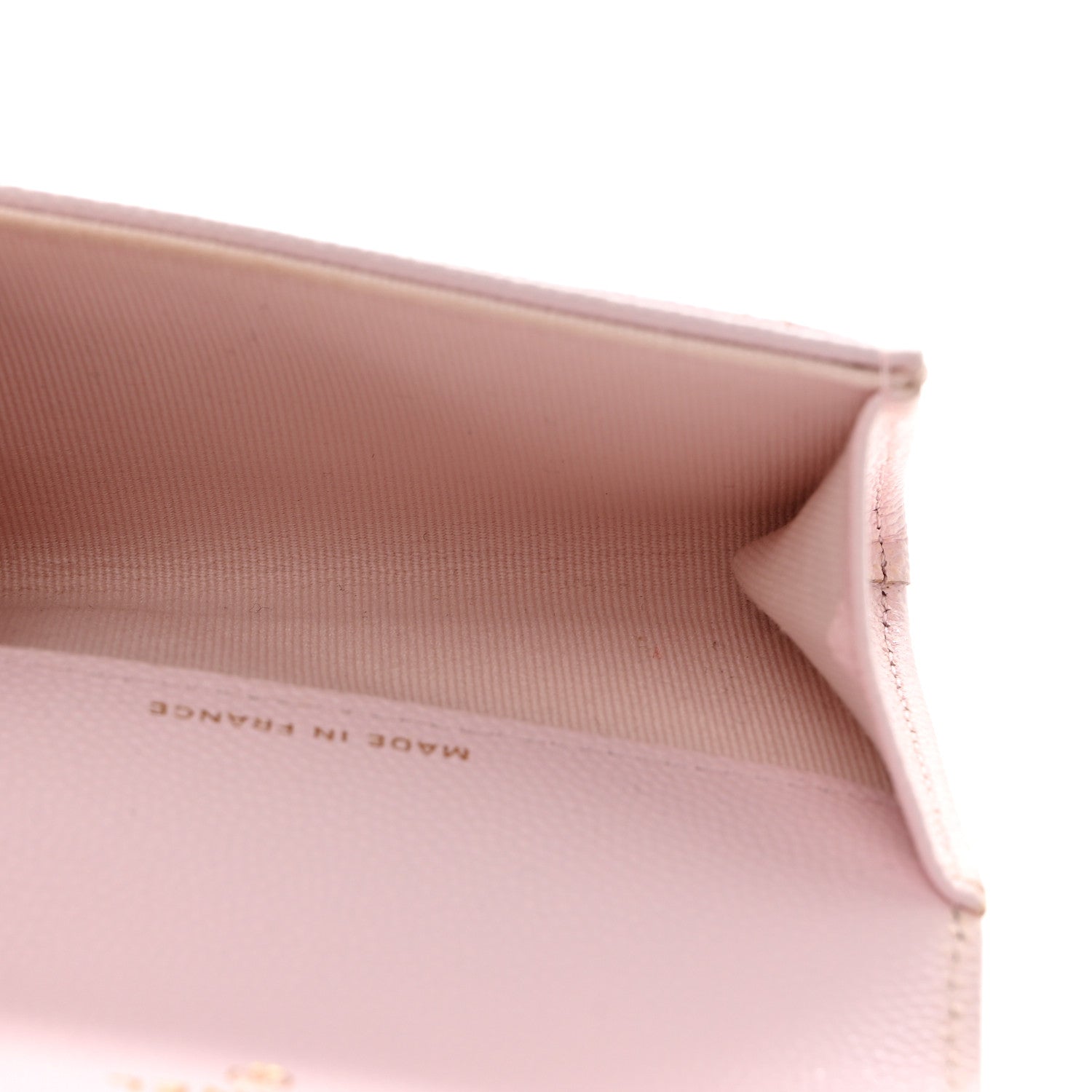 Chanel Caviar Quilted Flap Card Holder Wallet Light Pink 5 of 9