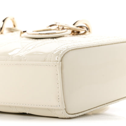 Christian Dior Patent Cannage Small Lady D-Joy White 10 of 12