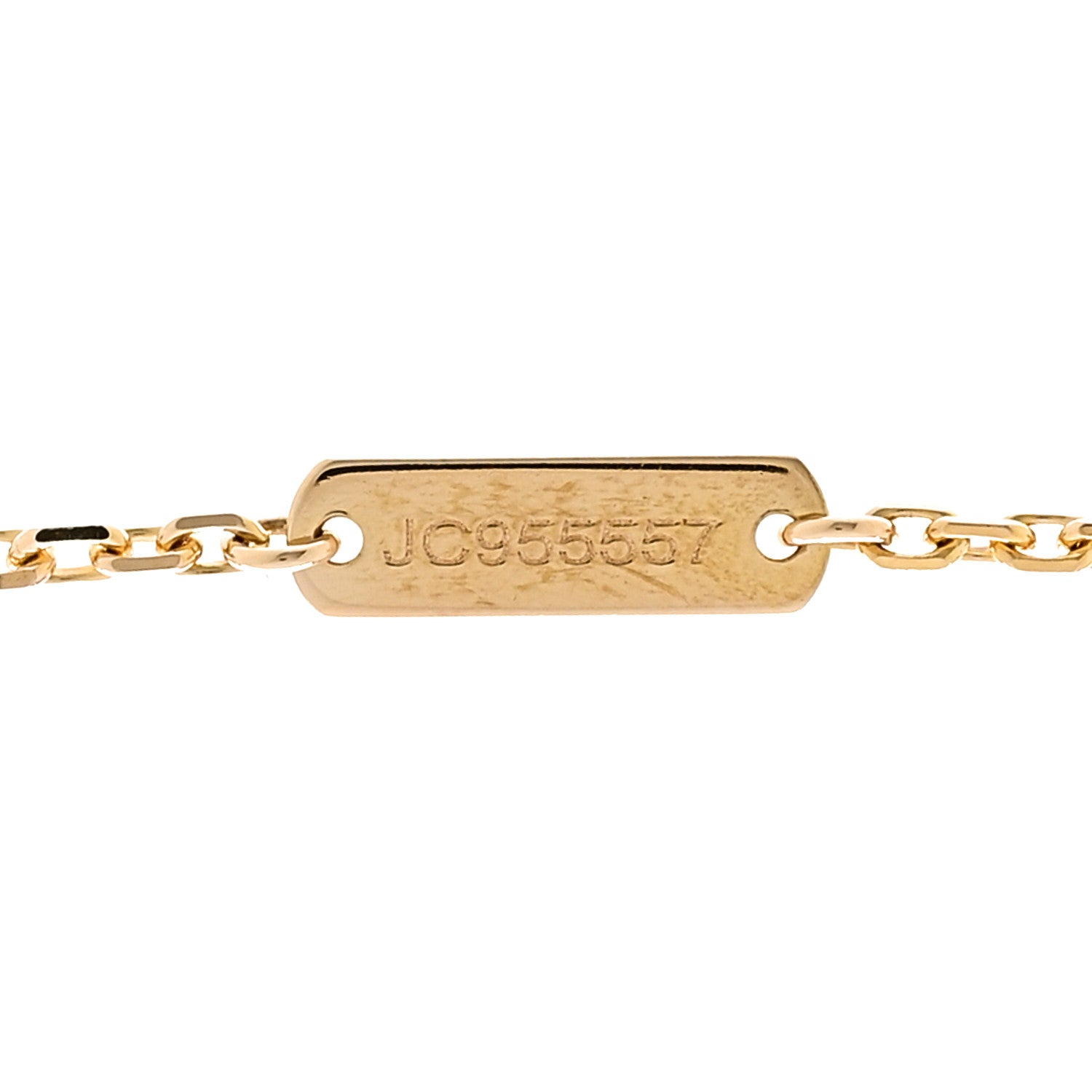 Van Cleef & Arpels 18K Yellow Gold Mother of Pearl Vintage Alhambra Pendant Necklace 5 of 5