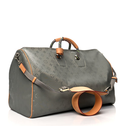 Louis Vuitton Monogram Titanium Keepall Bandouliere 50 2 of 10