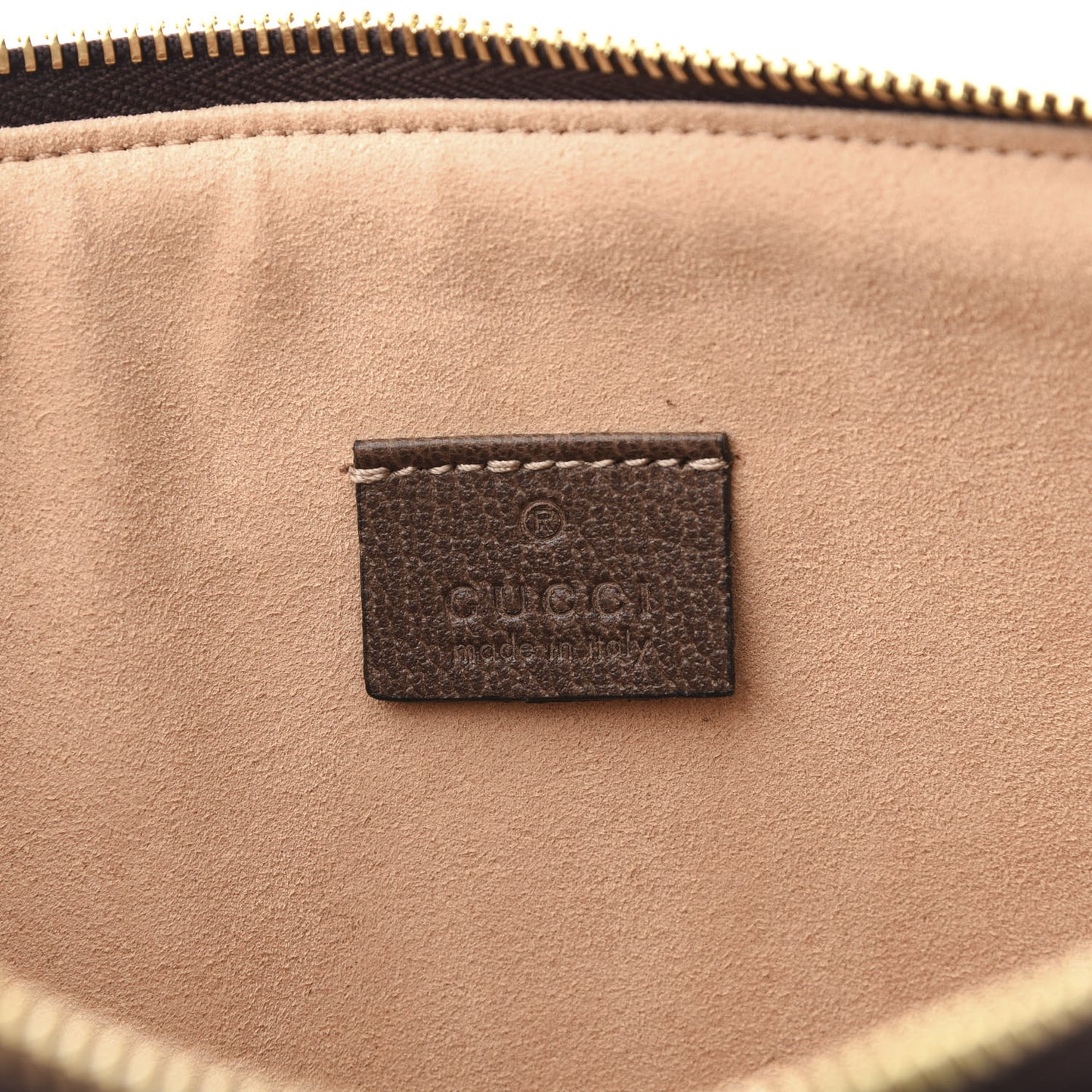 GG Supreme Monogram Large Ophidia Pouch Clutch Brown