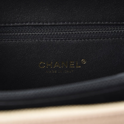 Chanel Caviar Quilted Medium CC Filigree Vanity Case Beige Black 7 of 11