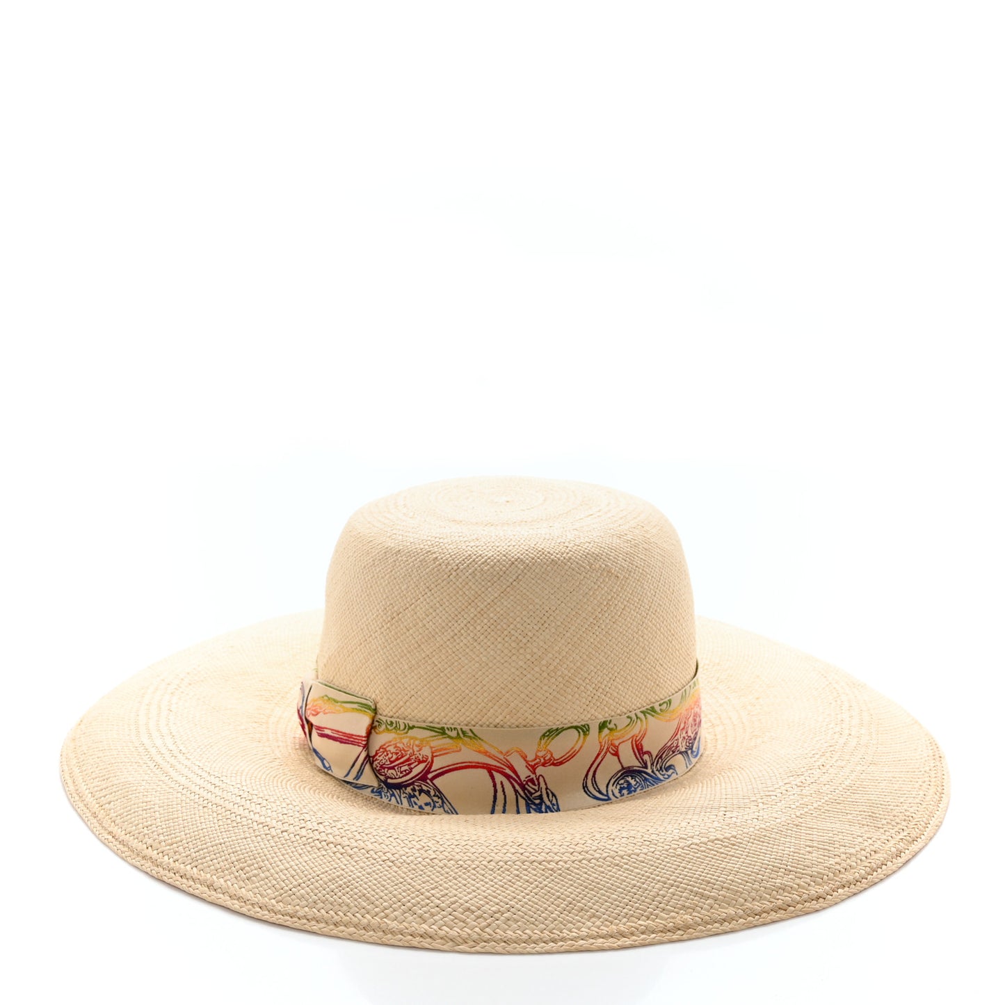 Straw Panama Brisa Brides De Gala Hat 57 Naturel Multicolore