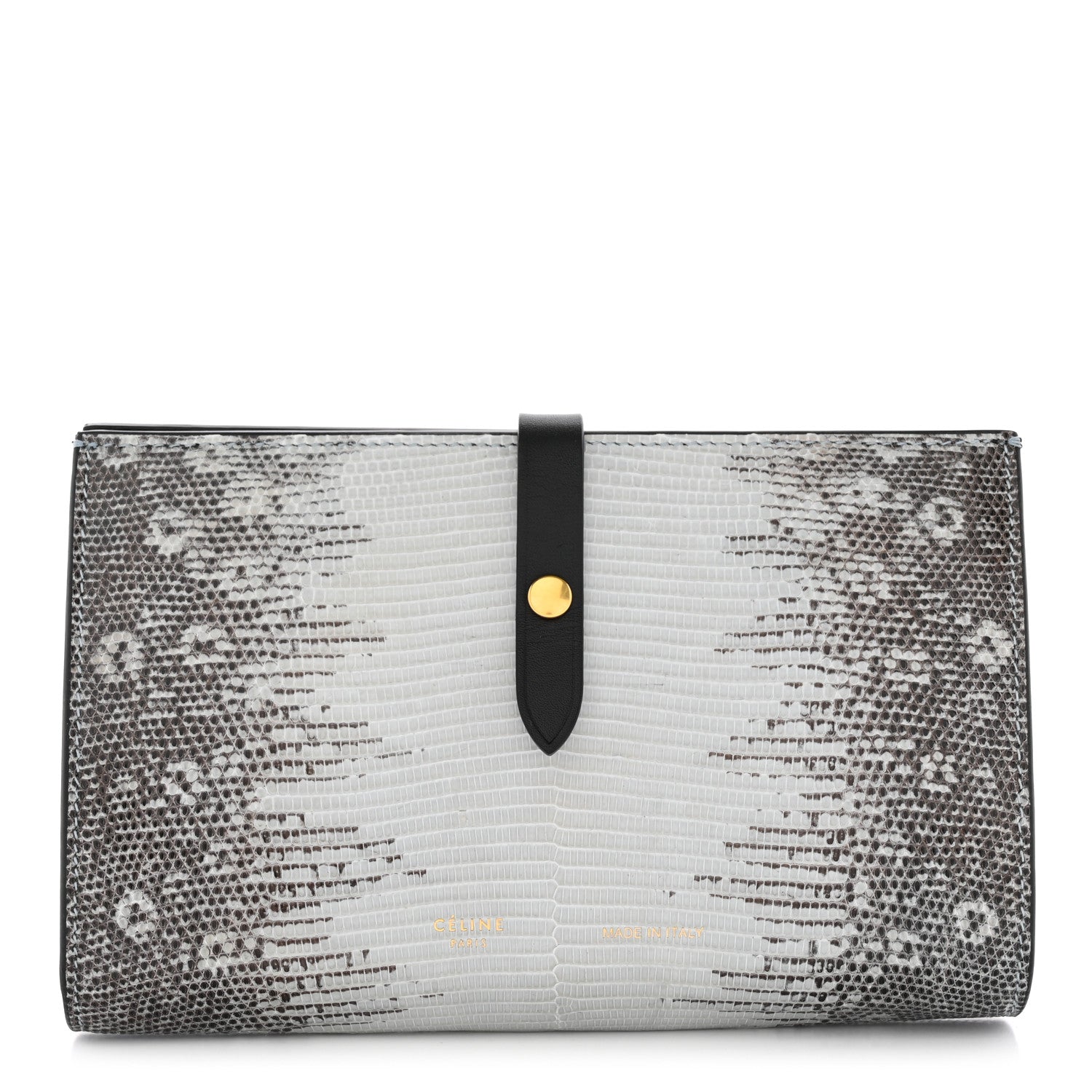 Celine Lizard Calfskin Large Multifunction Strap Wallet Natural 1 of 11