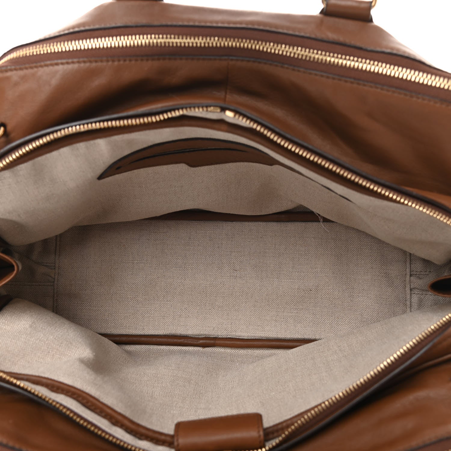 Celine Smooth Calfskin Small Triptyque Satchel Brown 5 of 13