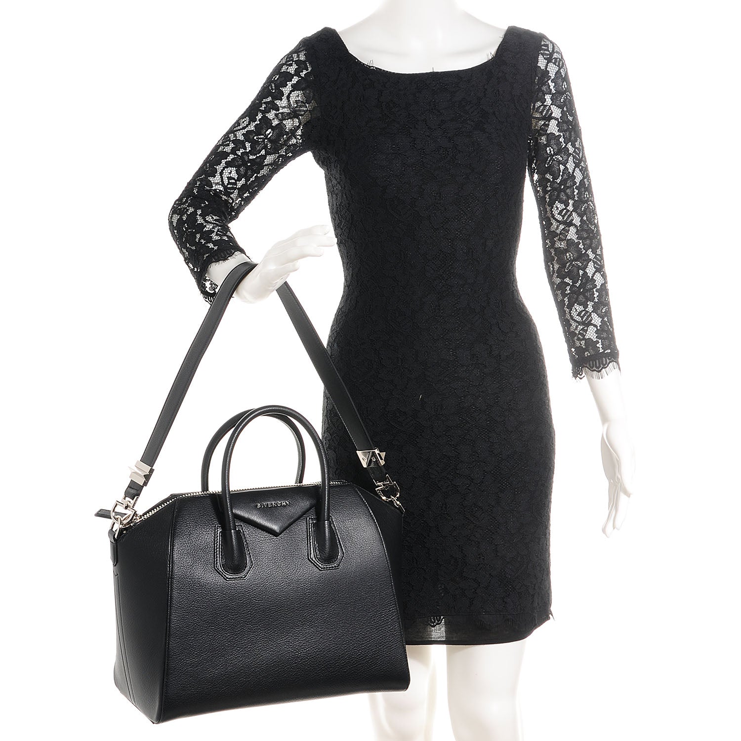 Givenchy Sugar Goatskin Medium Antigona Black 2 of 8