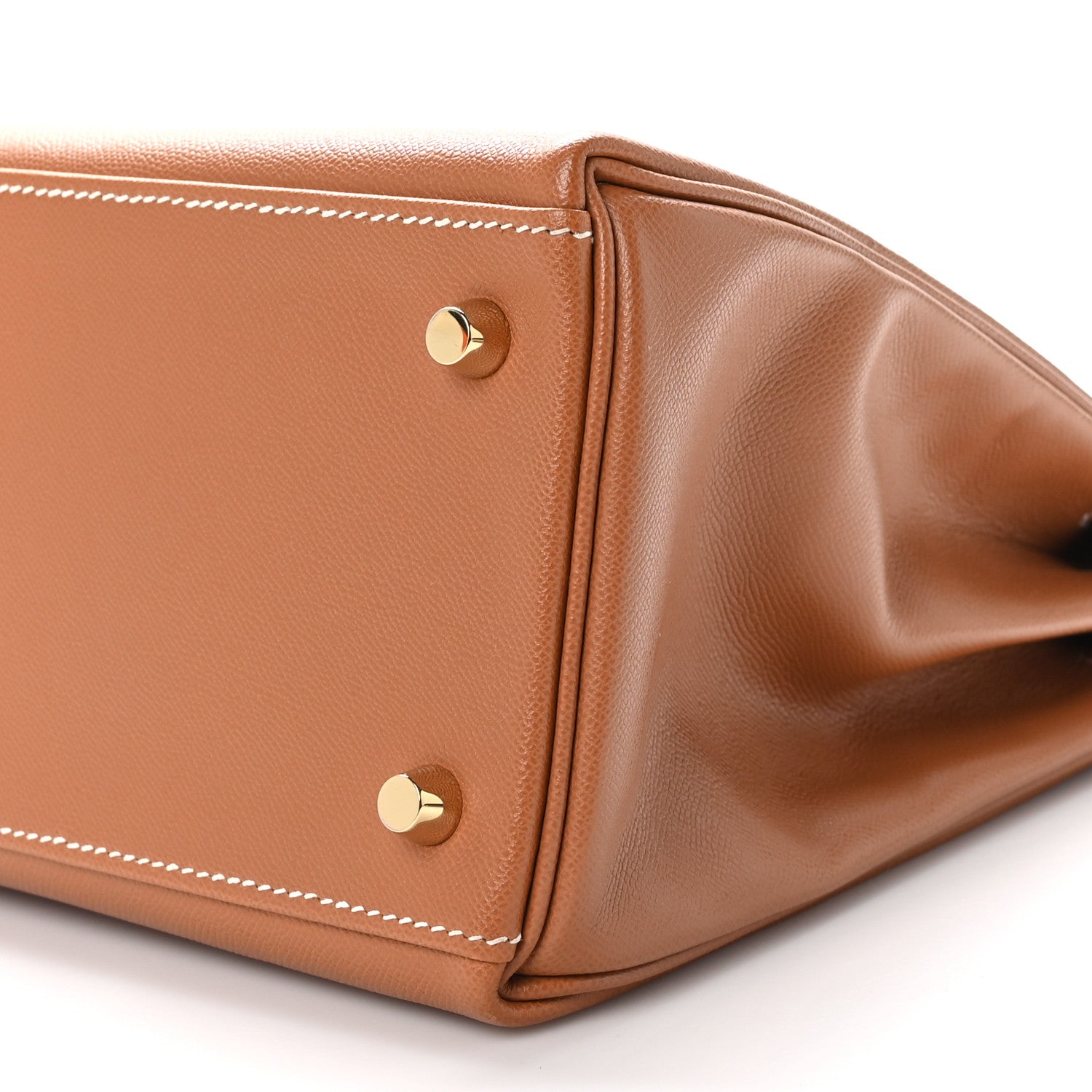 Hermes Madame Calfskin Kelly Retourne 28 Gold 10 of 11