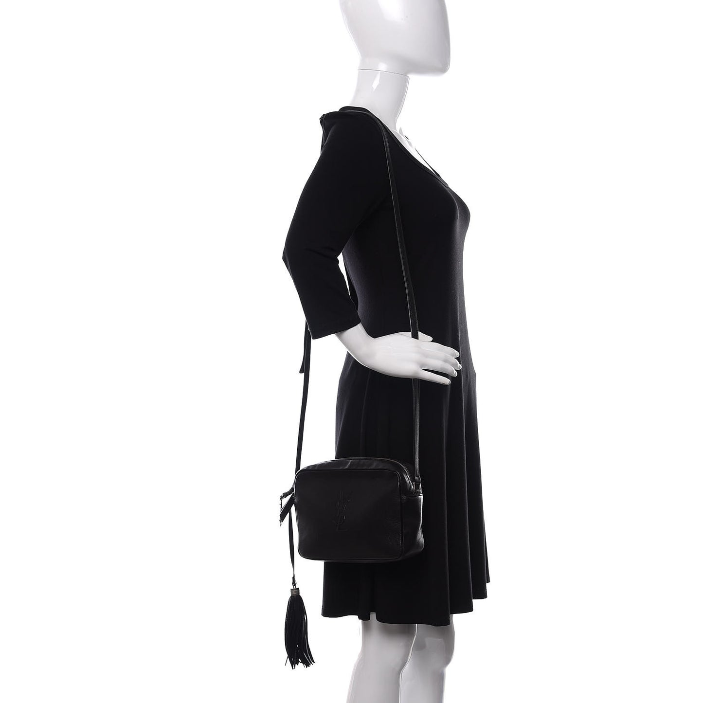 Lambskin Monogram Small Lou Camera Bag Black