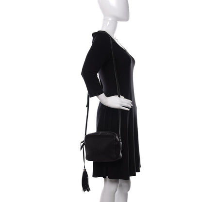 Saint Laurent Lambskin Monogram Small Lou Camera Bag Black 2 of 10