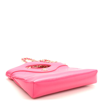 Chanel Shiny Crumpled Calfskin Quilted Nano 31 Shopping Bag Pink 4 of 11