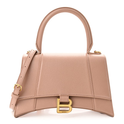 Balenciaga Grained Calfskin Small Hourglass Top Handle Bag Nude Beige 1 of 10