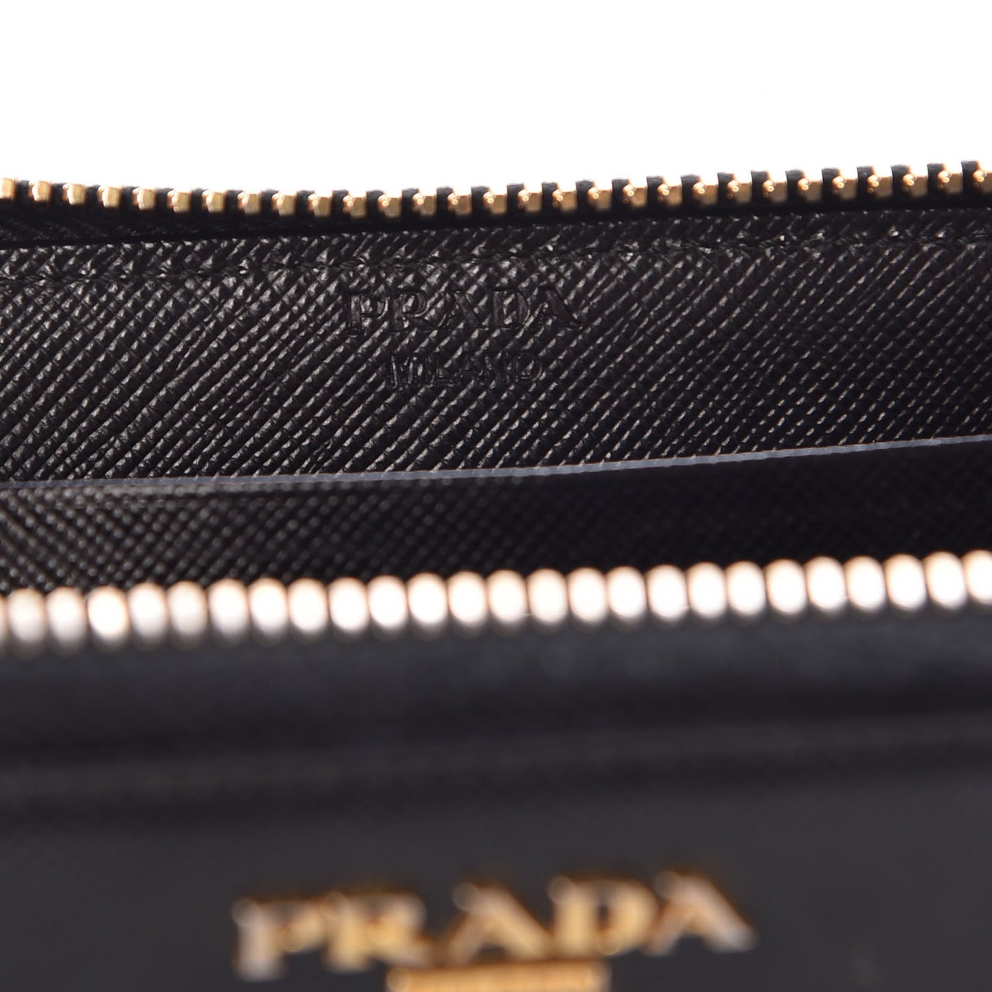 Saffiano Zip Around Wallet Black