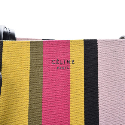 Celine Textile Striped Medium Belt Cabas Phantom Multicolor 6 of 12