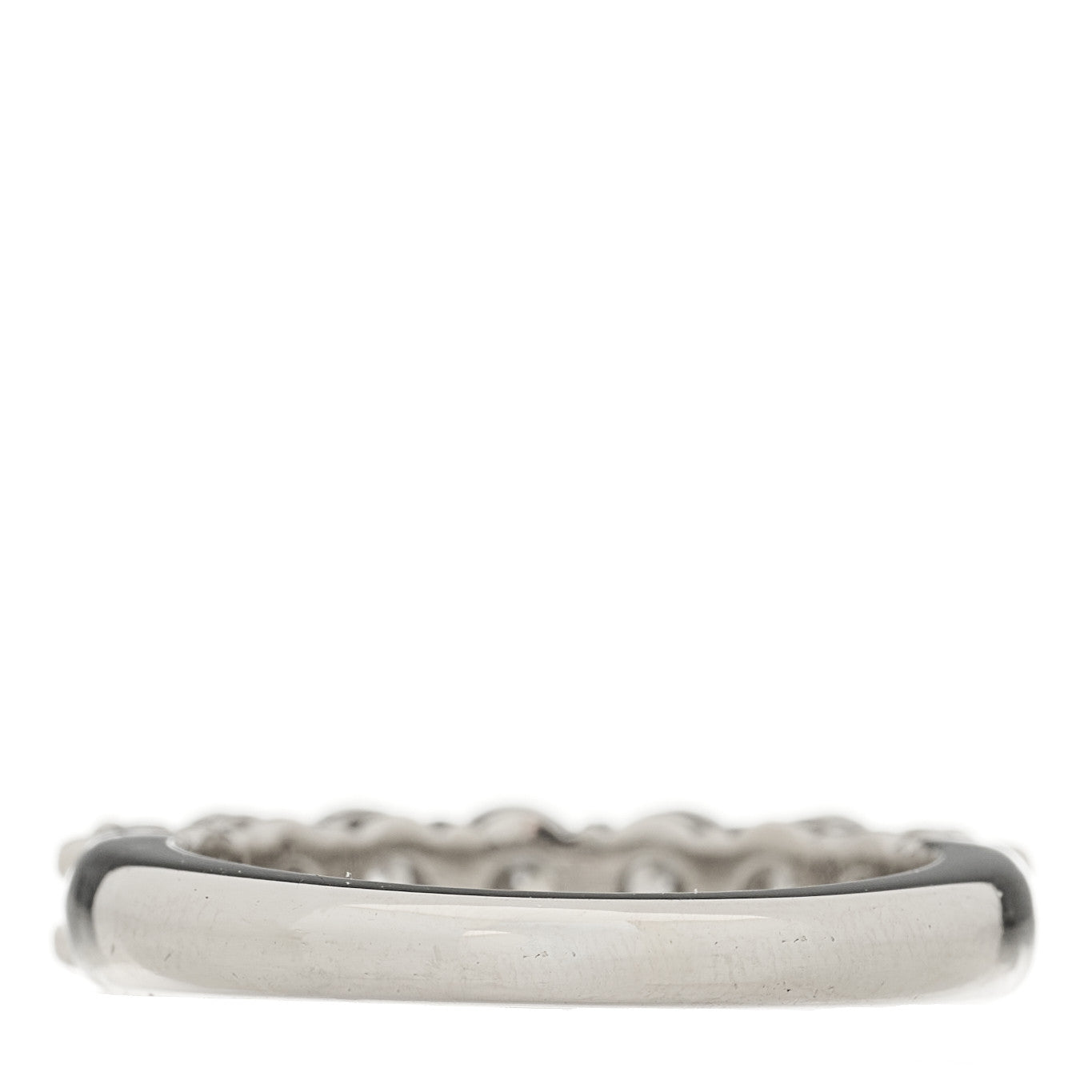 Platinum Diamond 3.5mm Forever Half Circle Band Ring 49 4.75