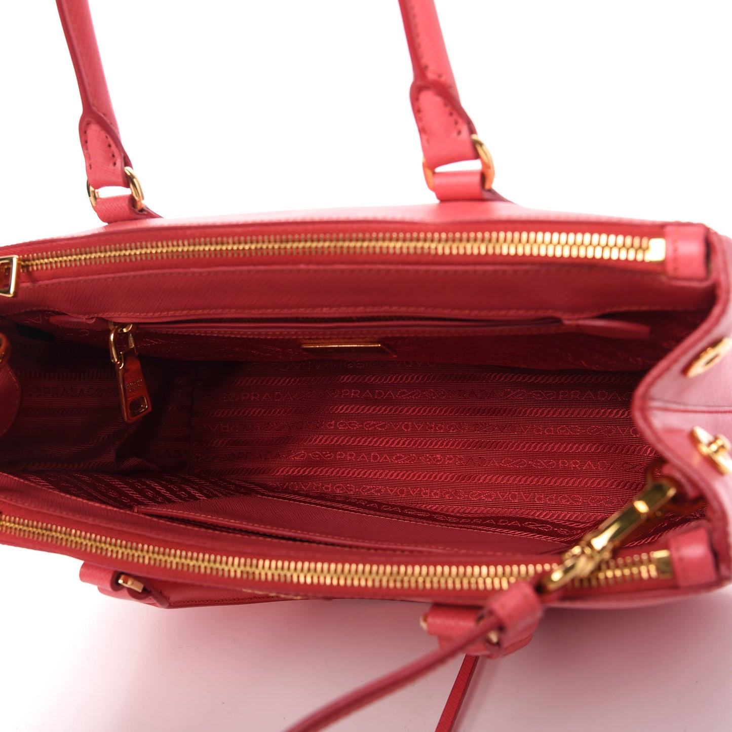 Saffiano Small Galleria Double Zip Tote Fragola