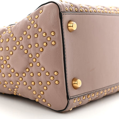 Christian Dior Calfskin Cannage Studded Medium Supple Lady Dior Light Pink 9 of 11